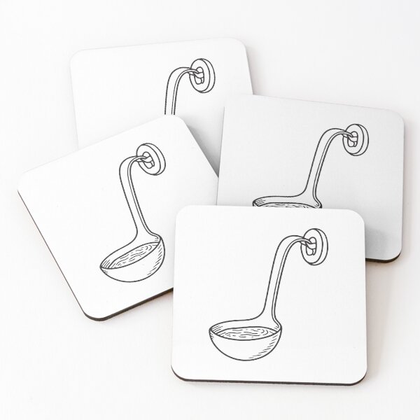 Item preview, A soup ladle dangling beside a hook mounted on the kitchen wall designed and sold by rasagamastore.