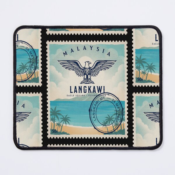 Item preview, Langkawi Malaysia Eagle Square Island Stamp Sticker designed and sold by stickercuffs.