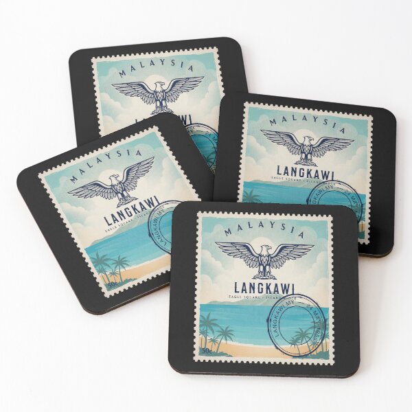 Item preview, Langkawi Malaysia Eagle Square Island Stamp Sticker designed and sold by stickercuffs.