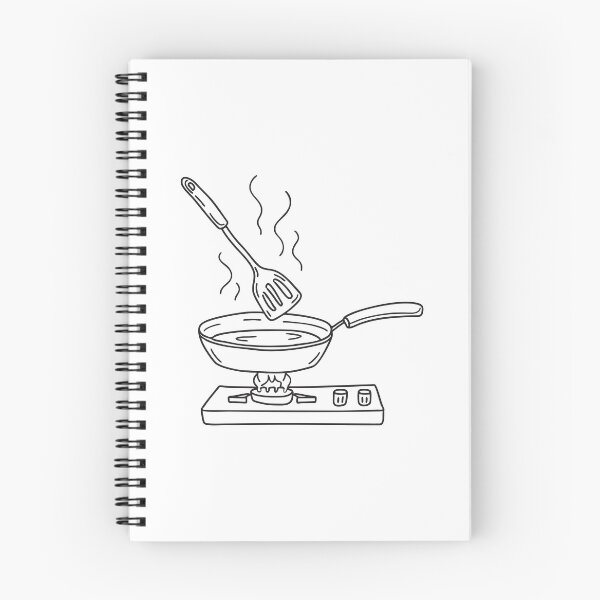 Item preview, A spatula lying on a stovetop next to a frying pan designed and sold by rasagamastore.