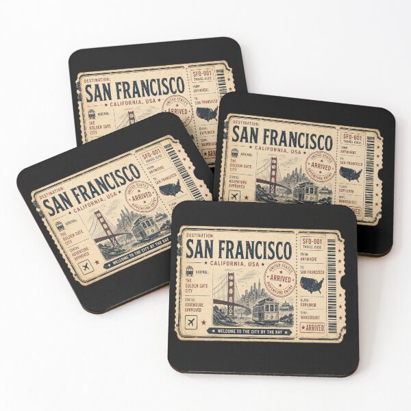 Item preview, San Francisco Vintage Travel Ticket Sticker designed and sold by naturalsurvival.