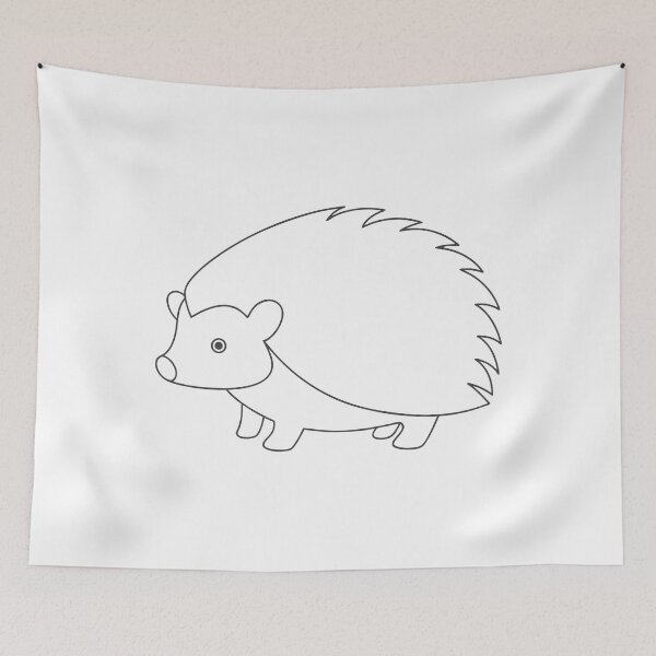 Item preview, Hedgehog Elegant 1 Line Art Gift designed and sold by OneLine Studio.