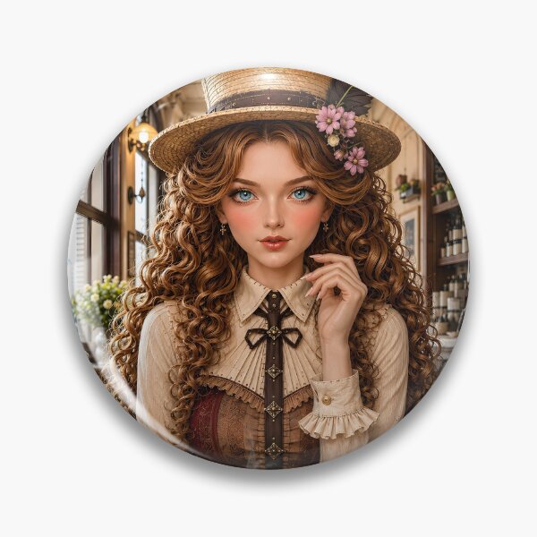 Item preview, Pretty Girl in Cozy Coffee Shop designed and sold by Pim-Crystal.