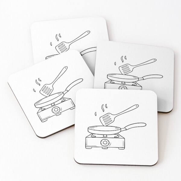 Item preview, A stovetop holding a spatula beside a nearby frying pan designed and sold by rasagamastore.