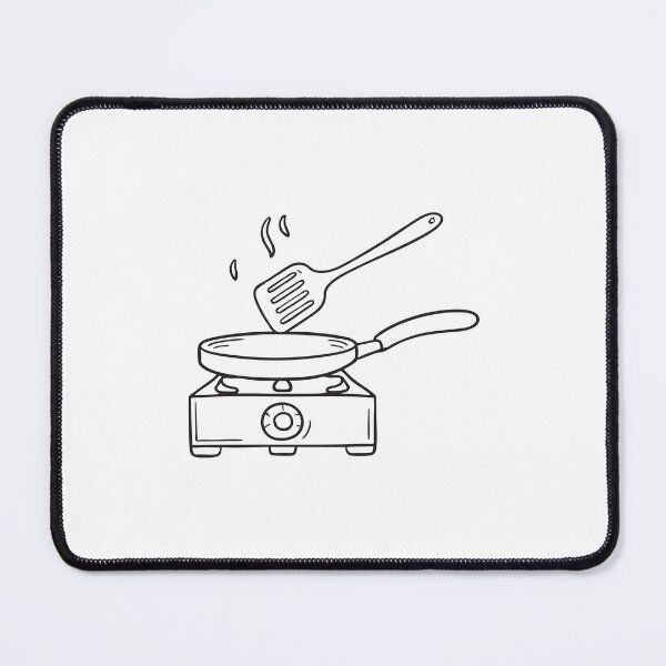 Item preview, A stovetop holding a spatula beside a nearby frying pan designed and sold by rasagamastore.