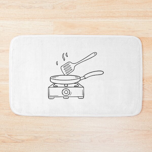 Item preview, A stovetop holding a spatula beside a nearby frying pan designed and sold by rasagamastore.