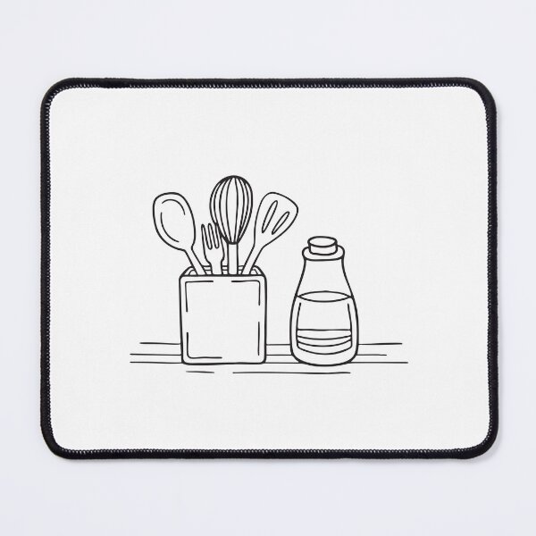 Item preview, A square utensil container standing next to a bottle of cooking oil designed and sold by rasagamastore.