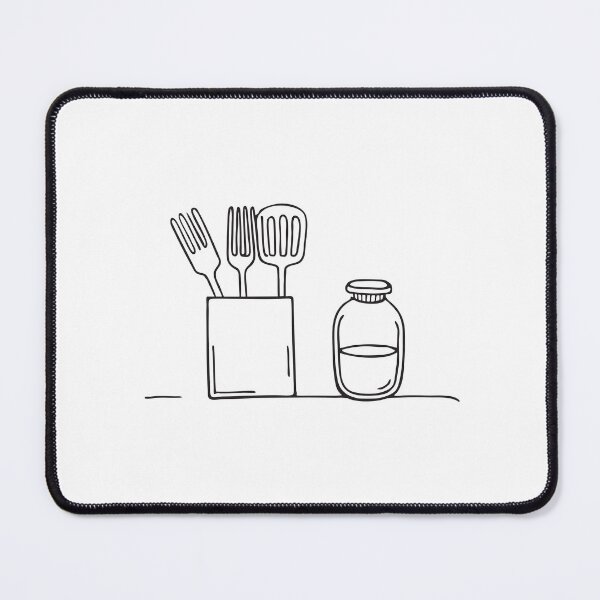 Item preview, A square utensil holder positioned near a jar of oil designed and sold by rasagamastore.