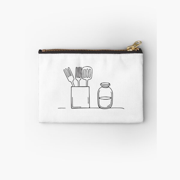 Item preview, A square utensil holder positioned near a jar of oil designed and sold by rasagamastore.