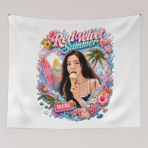Item preview, Irene Red Velvet Velvet Summer surreal tropical surfboard aesthetic designed and sold by Valereekmerch.