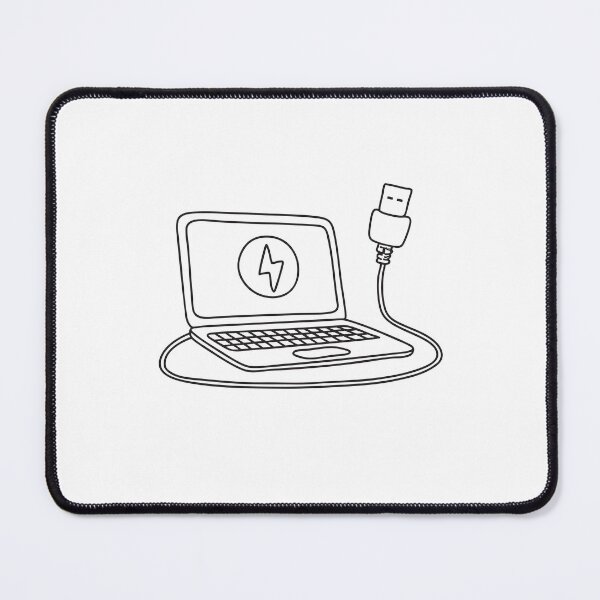 Item preview, A coiled USB cable resting next to a laptop on the desk designed and sold by rasagamastore.