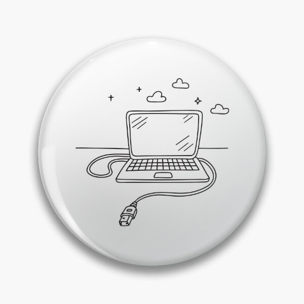 Item preview, A USB cable curled beside a laptop sitting on a desk designed and sold by rasagamastore.