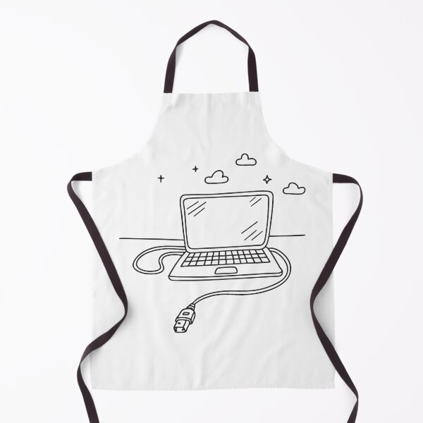 Item preview, A USB cable curled beside a laptop sitting on a desk designed and sold by rasagamastore.