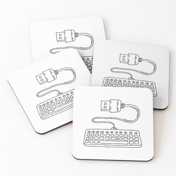 Item preview, A USB cable plugged into a keyboard on a work table designed and sold by rasagamastore.