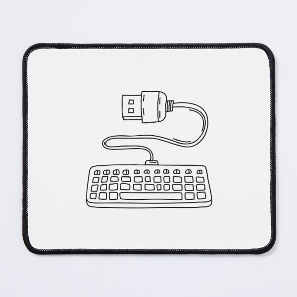 Item preview, A USB cable plugged into a keyboard on a work table designed and sold by rasagamastore.
