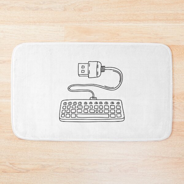 Item preview, A USB cable plugged into a keyboard on a work table designed and sold by rasagamastore.