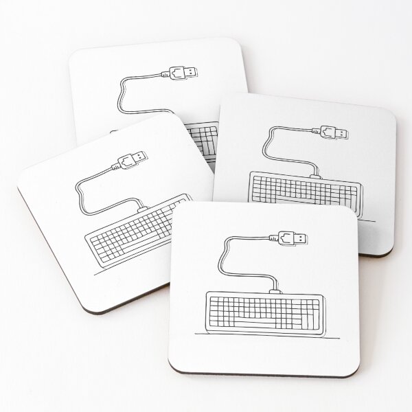Item preview, A keyboard connected to a USB cable resting on a worktable designed and sold by rasagamastore.