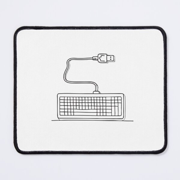 Item preview, A keyboard connected to a USB cable resting on a worktable designed and sold by rasagamastore.