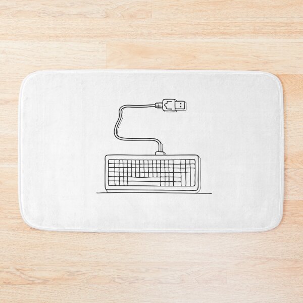 Item preview, A keyboard connected to a USB cable resting on a worktable designed and sold by rasagamastore.