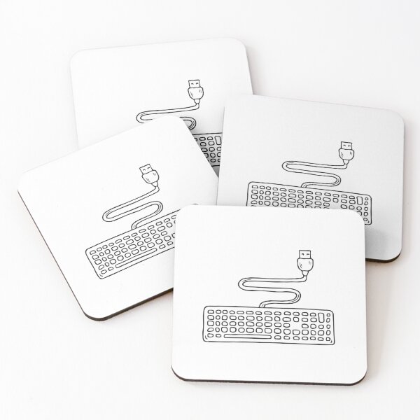 Item preview, A USB cable attached to a keyboard on the work desk designed and sold by rasagamastore.