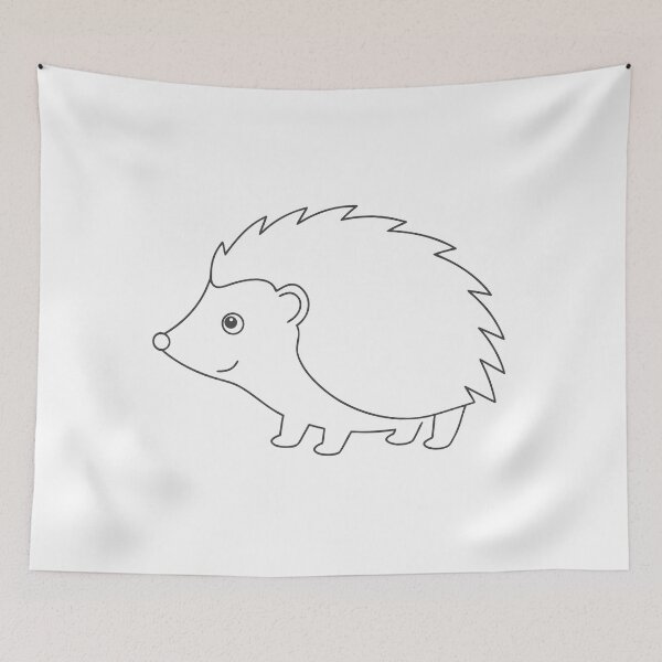 Item preview, Hedgehog Friendly 1 Line Art Gift designed and sold by OneLine Studio.