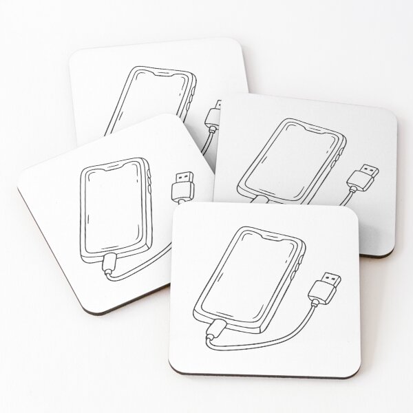 Item preview, A USB cable lying next to a phone placed on a charging dock designed and sold by rasagamastore.