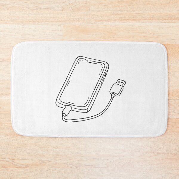 Item preview, A USB cable lying next to a phone placed on a charging dock designed and sold by rasagamastore.