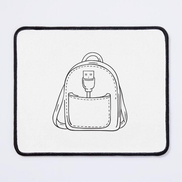Item preview, A USB cable slightly visible from the pocket of a backpack designed and sold by rasagamastore.