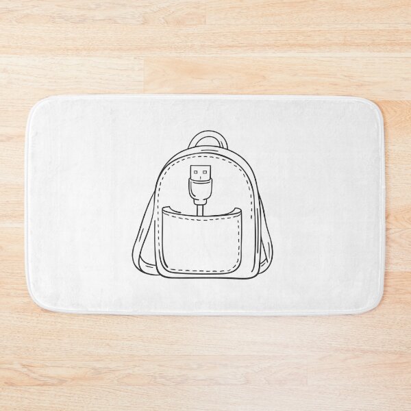 Item preview, A USB cable slightly visible from the pocket of a backpack designed and sold by rasagamastore.