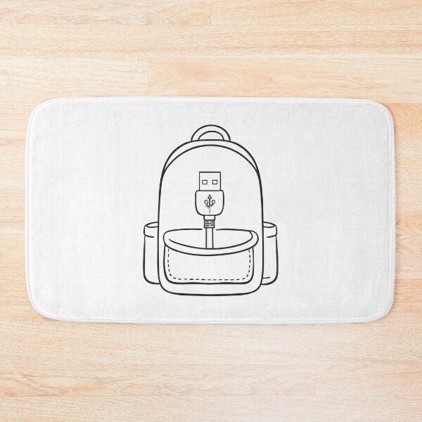 Item preview, A backpack pocket revealing the end of a USB cable designed and sold by rasagamastore.