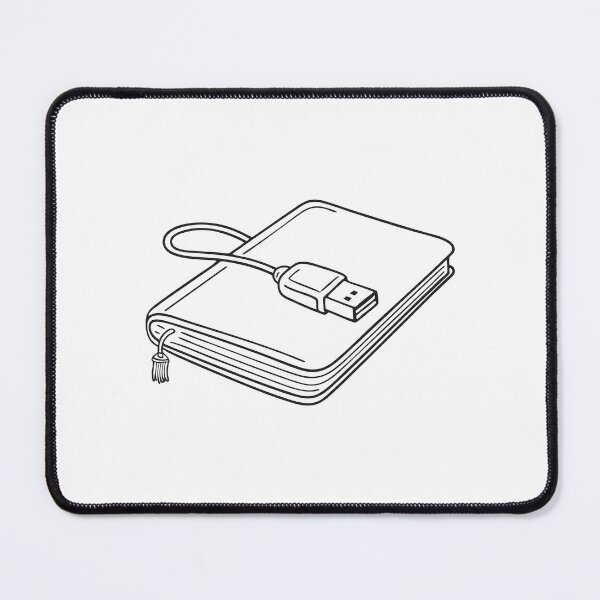 Item preview, A closed notebook with a USB cable resting on top designed and sold by rasagamastore.