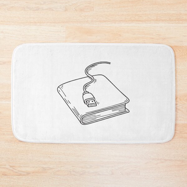 Item preview, A USB cable placed on top of a shut notebook designed and sold by rasagamastore.