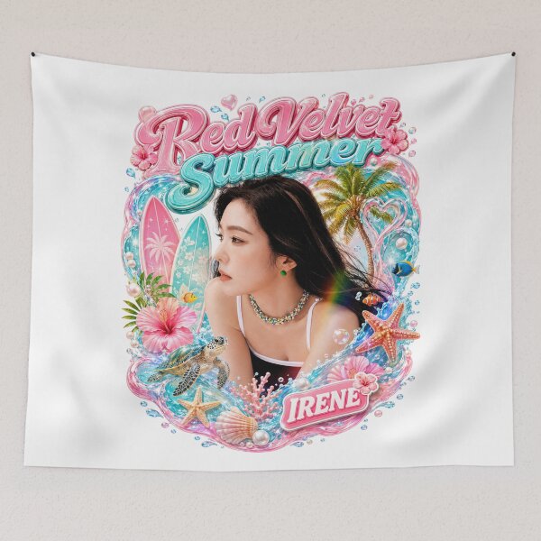Item preview, Irene Velvet Summer Hawaiian floral collage art print designed and sold by Valereekmerch.