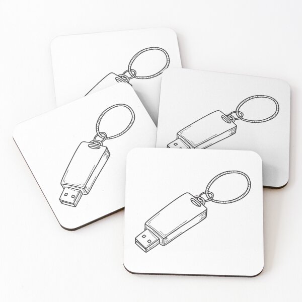 Item preview, A USB stick attached to a keyring placed on a tabletop designed and sold by rasagamastore.