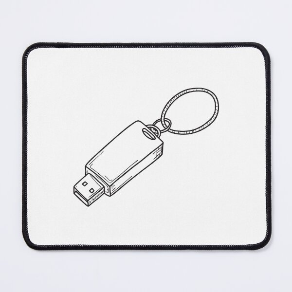 Item preview, A USB stick attached to a keyring placed on a tabletop designed and sold by rasagamastore.