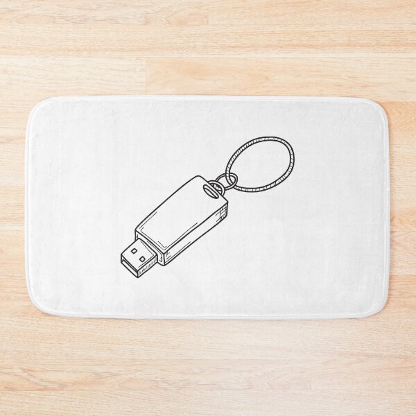 Item preview, A USB stick attached to a keyring placed on a tabletop designed and sold by rasagamastore.