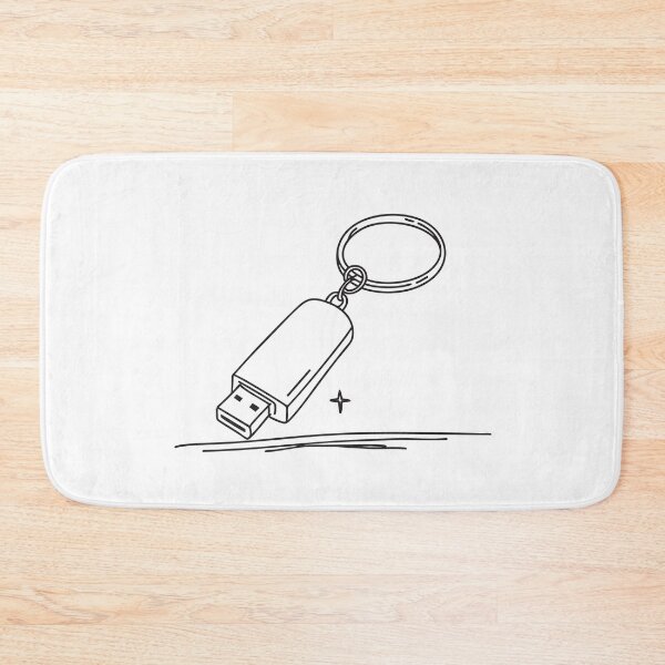 Item preview, A keychain with a USB drive lying on a table designed and sold by rasagamastore.