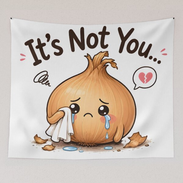 Item preview, Crying Onion – It's Not You Cute Kawaii Food Pun | Funny Vegetable Lover Gift designed and sold by Snackwear Apparel.