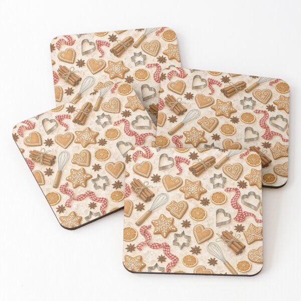 Item preview, Cottagecore Gingerbread Kitchen with Cookie Cutters Spices and Ribbon designed and sold by StickyGuys.