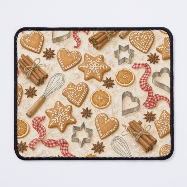 Item preview, Cottagecore Gingerbread Kitchen with Cookie Cutters Spices and Ribbon designed and sold by StickyGuys.