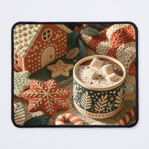 Item preview, Cozy Winter Gingerbread and Hot Cocoa Art designed and sold by colorful-white.