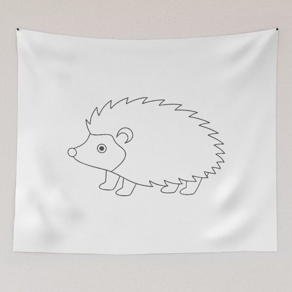 Item preview, Hedgehog Elegant 2 Line Art Gift designed and sold by OneLine Studio.