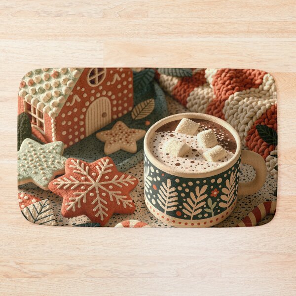 Item preview, Cozy Winter Gingerbread and Hot Cocoa Art designed and sold by colorful-white.