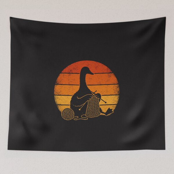 Item preview, Vintage Goose Knitting Funny Knitter Retro Goose Silhouette designed and sold by kiralynstration.