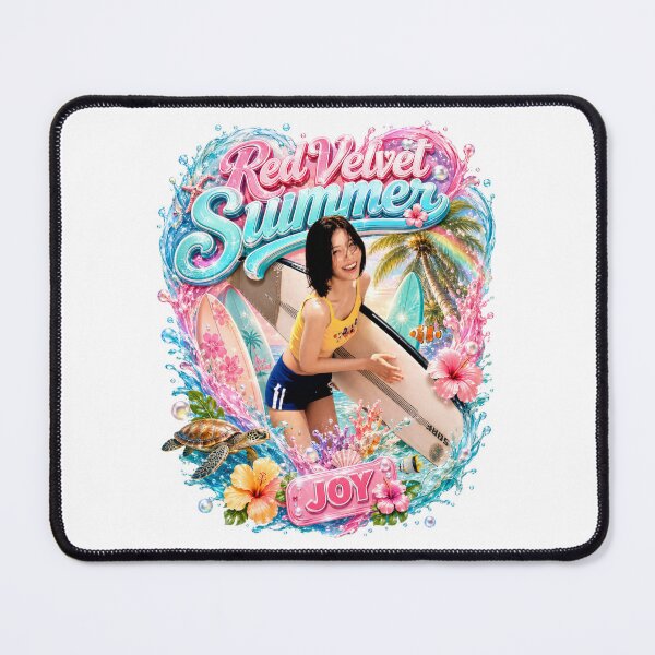 Item preview, Joy Red Velvet Velvet Summer tropical surfboard queen art designed and sold by Valereekmerch.