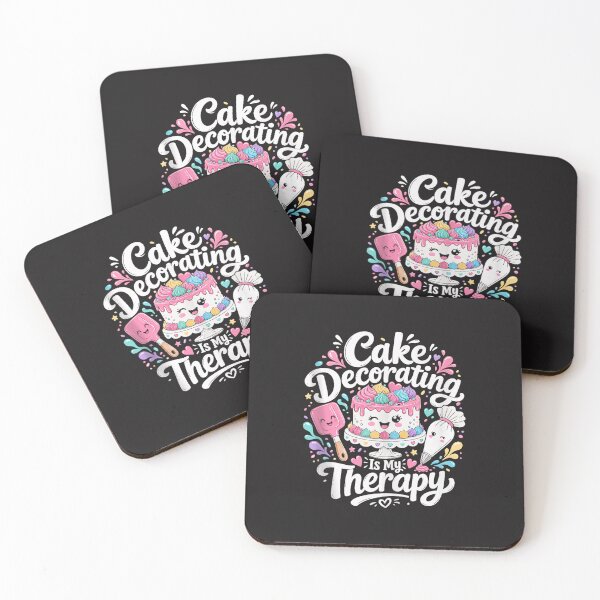 Item preview, Cake Decorating Is My Therapy Cute Baker Baking Lover Kawaii Cake designed and sold by kiralynstration.
