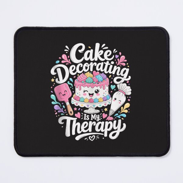 Item preview, Cake Decorating Is My Therapy Cute Baker Baking Lover Kawaii Cake designed and sold by kiralynstration.