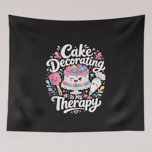 Item preview, Cake Decorating Is My Therapy Cute Baker Baking Lover Kawaii Cake designed and sold by kiralynstration.
