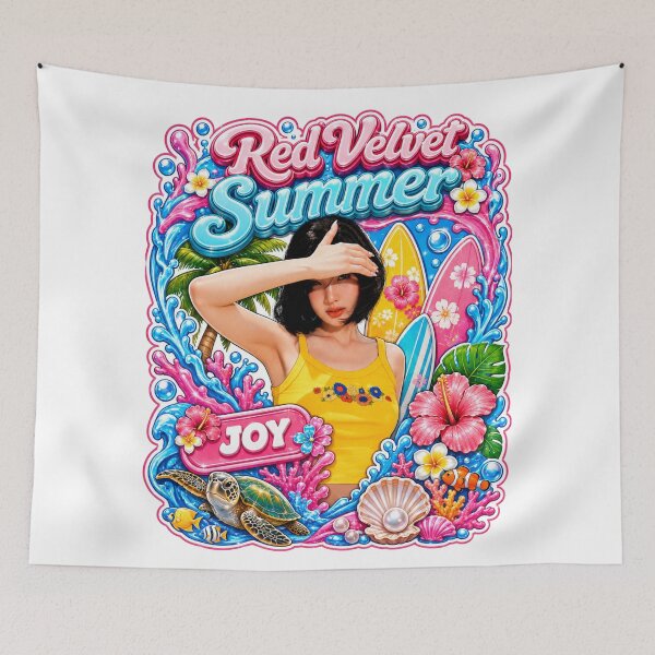 Item preview, Joy Velvet Summer vibrant hibiscus tropical flower collage designed and sold by Valereekmerch.