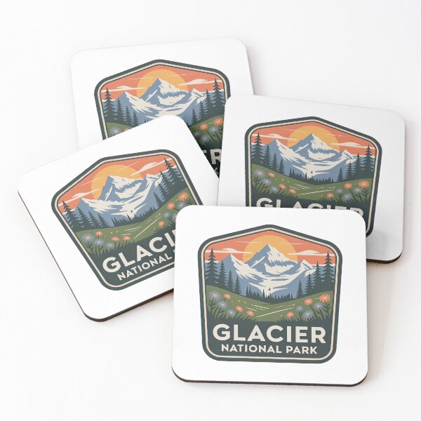 Item preview, Glacier National Park Vintage Travel Badge designed and sold by Teelogic.